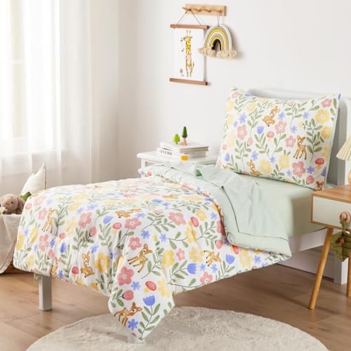 Wake In Cloud - Floral Toddler Bedding Set - Image 2