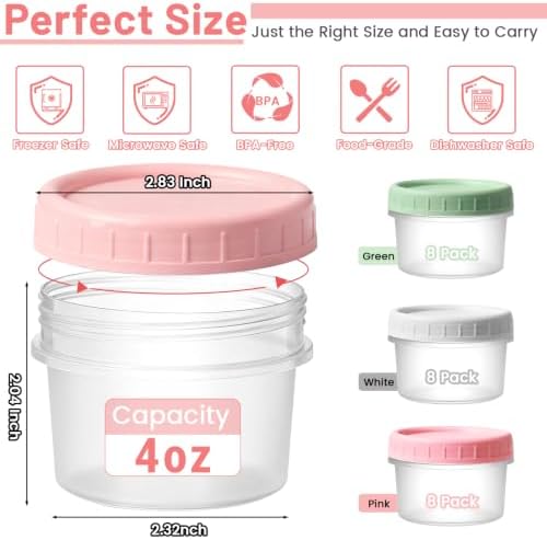 24 Pack 4 oz Small Plastic Containers - Image 2