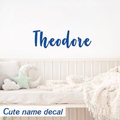 Boao Personalized Name Letter Wall Decal.Bold Handwritten, Dark Blue - Image 5