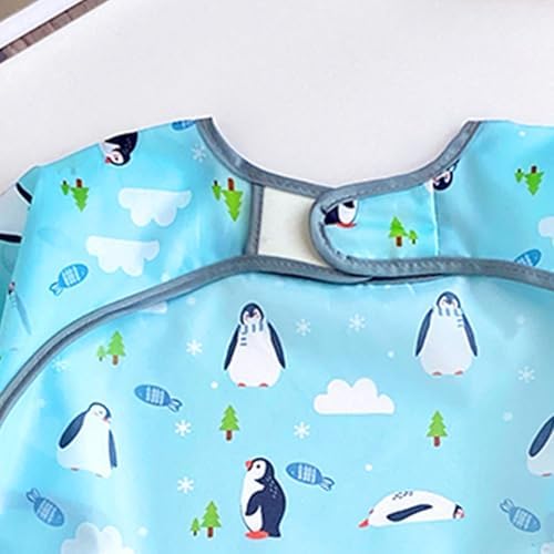 PandaEar 3 Pack Waterproof Long Sleeve Baby Bibs - Image 4