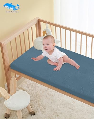 SWEET DOLPHIN 2-Pack Muslin Crib Sheets - Image 6
