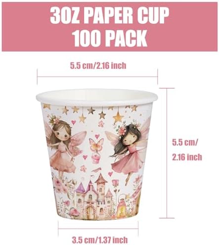 WRAPAHOLIC 3oz Pink Fairy Bathroom Cups - Image 2