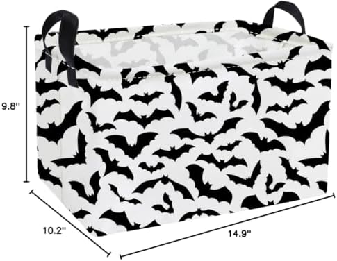 Essme Rectangular Bat Baskets, Halloween Storage Box, Cute Basket - Image 2