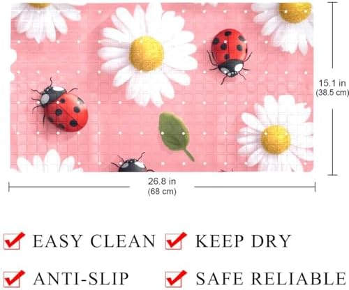 Non Slip Shower Mat Bathtub Mat 15.1x26.8 Inch, Quick Dry Bath Mat - Image 4