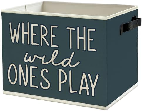 Olive Blue Boho Classroom Storage Bins Box by Unknown
