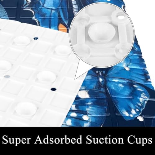 Bath Tub Shower Mat, Washable Bathtub Floor Mats, Suction Cups and Drain Holes - Image 3