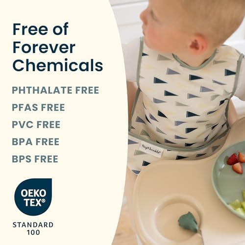 Tiny Twinkle Mess Proof Baby Bibs | 2 Pack Waterproof Toddler Bib - Image 6