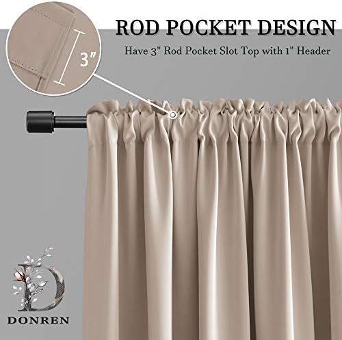 DONREN 2 Pack Blackout Window Valances - Image 4