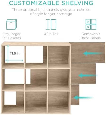 Best Choice Products 9-Cube Storage Organizer, 13.5in Shelf Opening, Display - Image 3