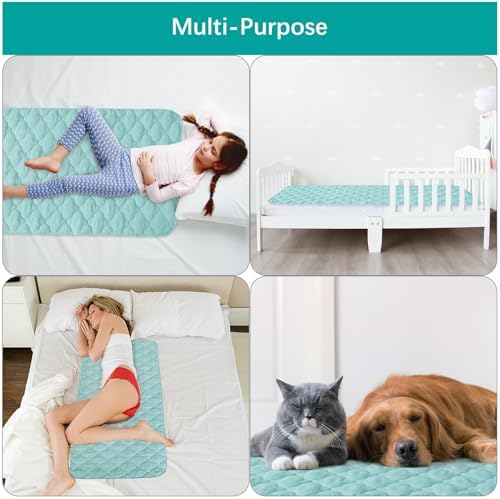 Waterproof Crib Mattress Protector, Non-Slip Quilted Pad - Image 6