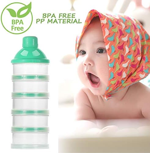 Accmor Formula Dispenser On The Go, 5 Compartments Stackable Formula Container - Image 7