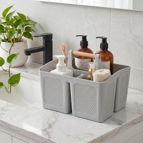 Haundry Plastic Light Gray Shower Caddy Basket - Image 4