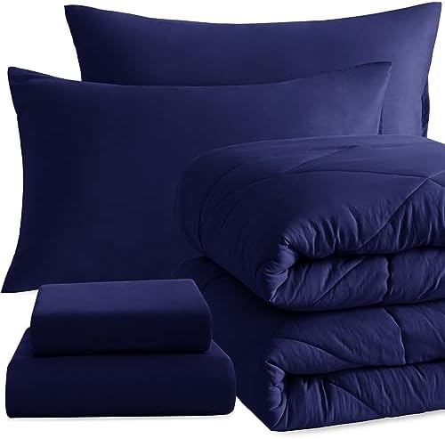 NTBAY Twin Microfiber Bed in a Bag, Comforter Set 5 Piece by NTBAY