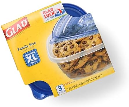 Glad GladWare XL Square Food Storage Containers, 104 Oz - Image 3