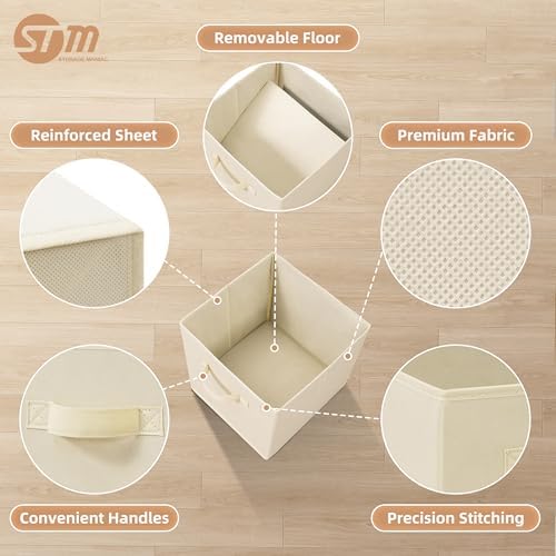 STORAGE MANIAC Storage Cubes, 11 Inch 6 Pack Collapsible Fabric Shelf Bins - Image 3