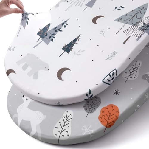 Stretch Fitted Bassinet Sheet Set BROLEX 2 Pack Cradle Sheets by BROLEX