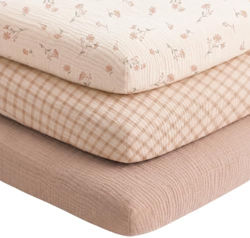 Niceye Muslin Bassinet Sheets 3-Pack by Niceye