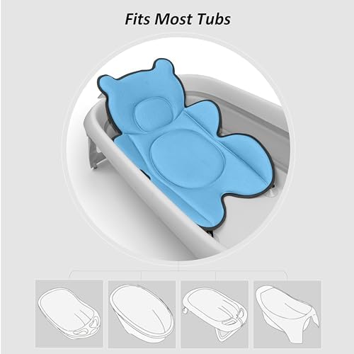 Baby Bath Cushion Mat, Soft Newborn Bathtub Pad - Image 4