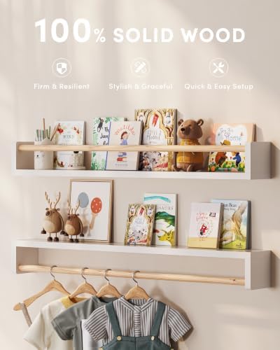 G&W Gruwald Nursery Book Shelves, Wall Bookshelf, Book Shelf - Image 2