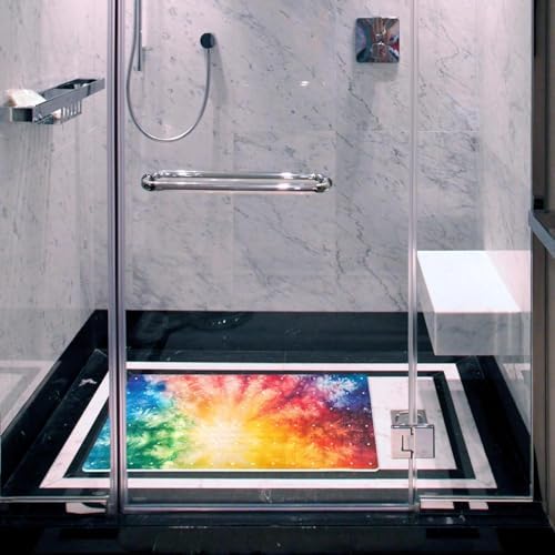 Bathtub Mat Non Slip 26.8x15.1In, Tie Dye Bath Mat - Image 6