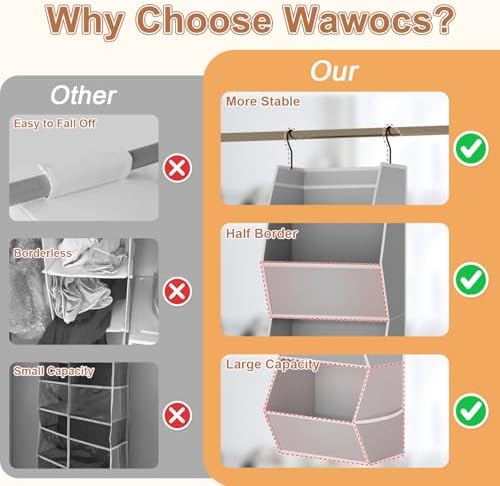 Wawocs 4 Shelf Hanging Closet Organizers and Storage - Image 4