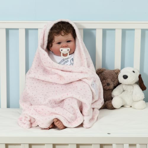 CREVENT 2Pcs 30''X40'' Cute Cozy Fluffy Warm Baby Blankets - Image 5