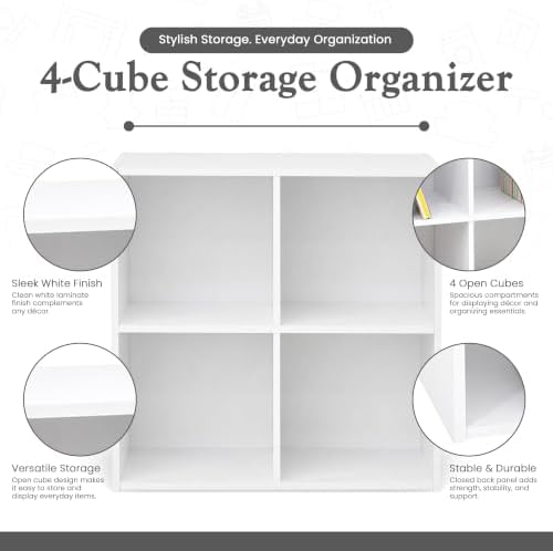 KB Designs - 4-Cube Bookcase, Unit Shelf, Storage Organizer - Image 6