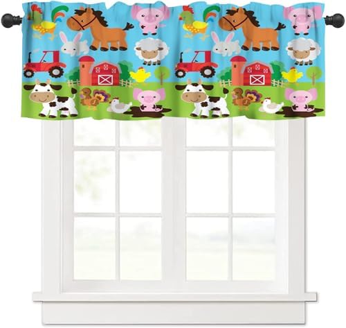 Cartoon Farm Animals Window Valance by AAVEUP