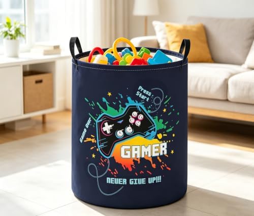 Baby Laundry Basket Baby Nursery Hamper Kids Laundry Basket Toy Storage Bin - Image 3