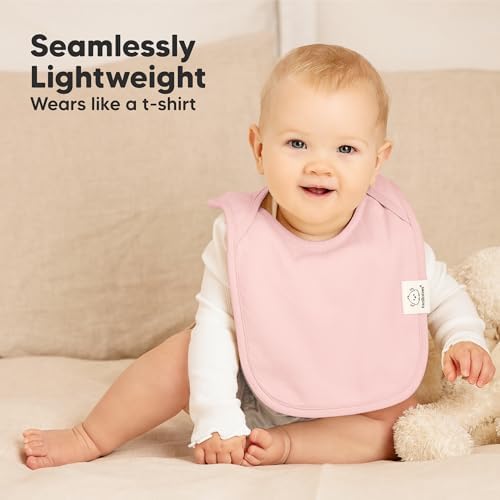 KeaBabies 8-Pack Bibs for Baby Girls, Pullover Baby Bibs - Image 5