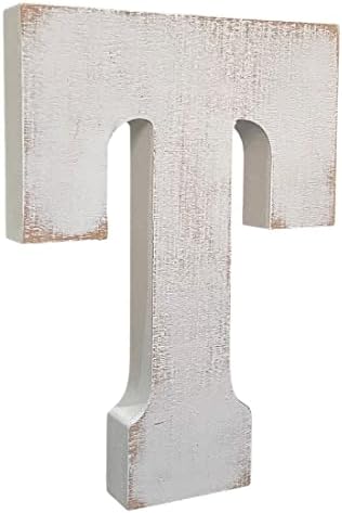 ABELOTS Large Wood Alphabet Wall Decor Distressed White Wash Monogram Letter - Image 2
