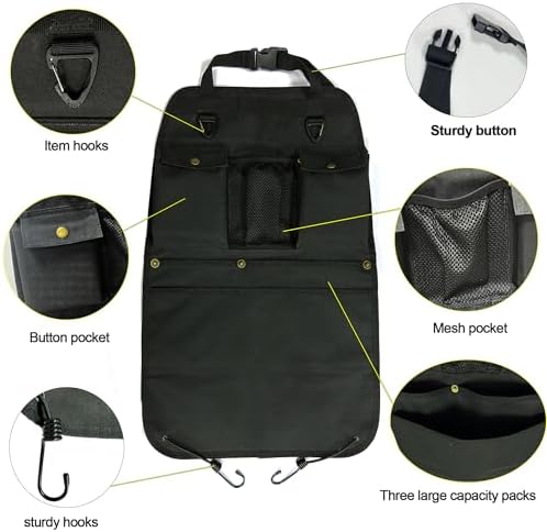 Black Car Seat Back Organizer - Image 3