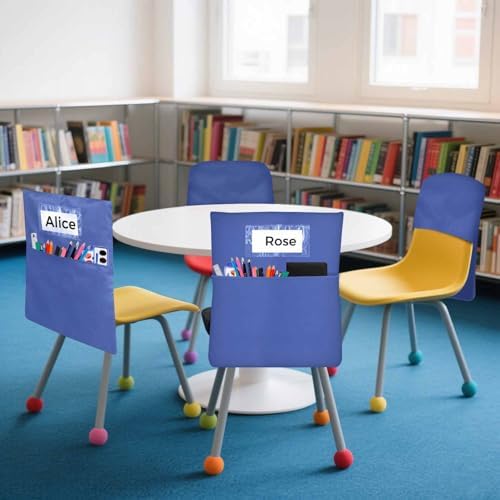 24 PCS Chair Pockets for Classrooms, 19.5"x16.5" Seat Sacks for Classroom - Image 7