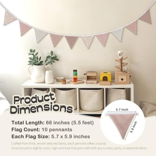 Girls Room Decor, Nursery Baby Girls Bunting Banner Floral Toddler Room Decor - Image 6