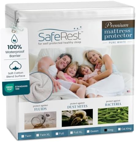 SafeRest Waterproof King Size Mattress Protector by SafeRest