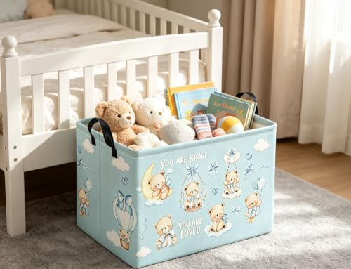 Rectangular Kids Storage Basket Baby Gift Basket Cute Toy Storage Bin Organizer - Image 5