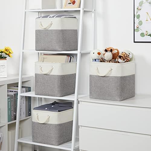 Temary Fabric Storage Baskets for Organizing, Collapsible Baskets - Image 2
