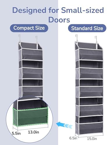 ULG 1 Pack Compact Size Over Door Organizer Slim Door Storage - Image 2