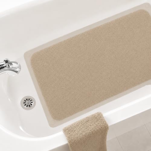 Home Expressions Non Slip with Suction Cups Loofah Bathmat 27"x15" & 29.5"X16.9" - Image 4