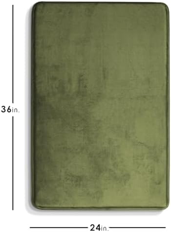 Clara Clark Bathroom Rugs, Velvet Memory Foam Bath Mat, Non-Slip Bath Rugs - Image 2