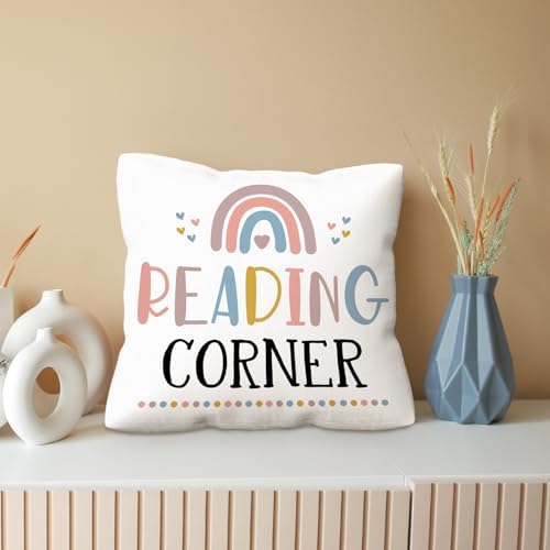 kdqua Reading Corner Pillow Covers 18x18, Classroom Book Nook Throw Pillow - Image 4