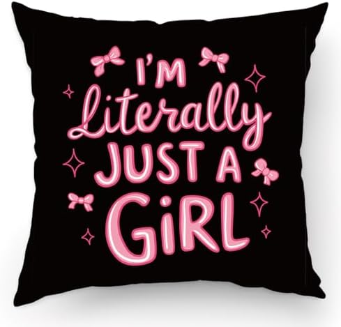 Pink Decor for Bedroom Throw Pillow Covers, Throw Pillows for Girls Bedroom by KongMoTree