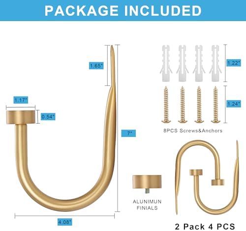 Premium Curtain Holdback, Quality Metal Decorative Curtain Holdbacks - Image 3