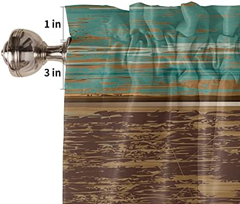 Kitchen Curtains and Valances Set, Rustic Farmhouse Window Treatments Tiers - Image 4