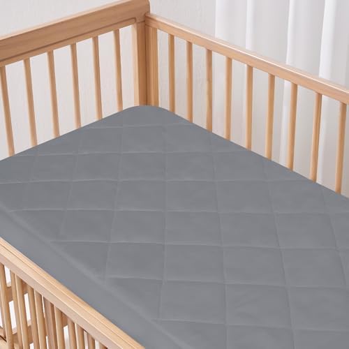Mini Crib Mattress Protector 2 Pack Mini Crib Sheets Waterproof Pad Cover - Image 5