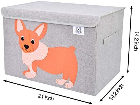 Large Toy Box Storage with Lid, Foldable Fabric Toy Chest Storage - Image 3