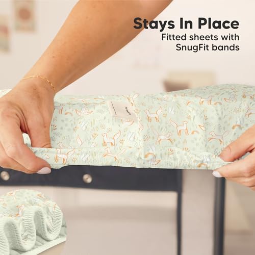 2-Pack Mini Crib Sheets Fitted, 38x26 Pack N Play Mattress Sheets - Image 6