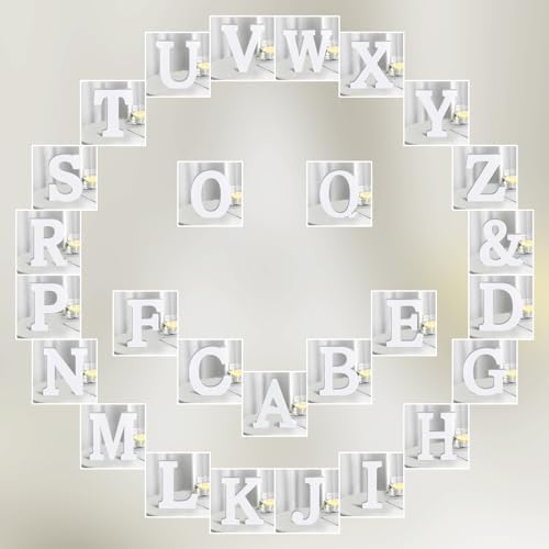 White Wooden Letters 8 Inch for Wall Decor, Large Unfinished Wood Letters for - Image 7