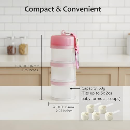 Formula Container to Go – Baby Essentials, Stackable Formula Dispenser - Image 4