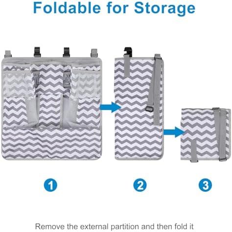 Accmor Changing Table Diaper Organizer, Hanging Diaper Caddy Organizer Stacker - Image 7